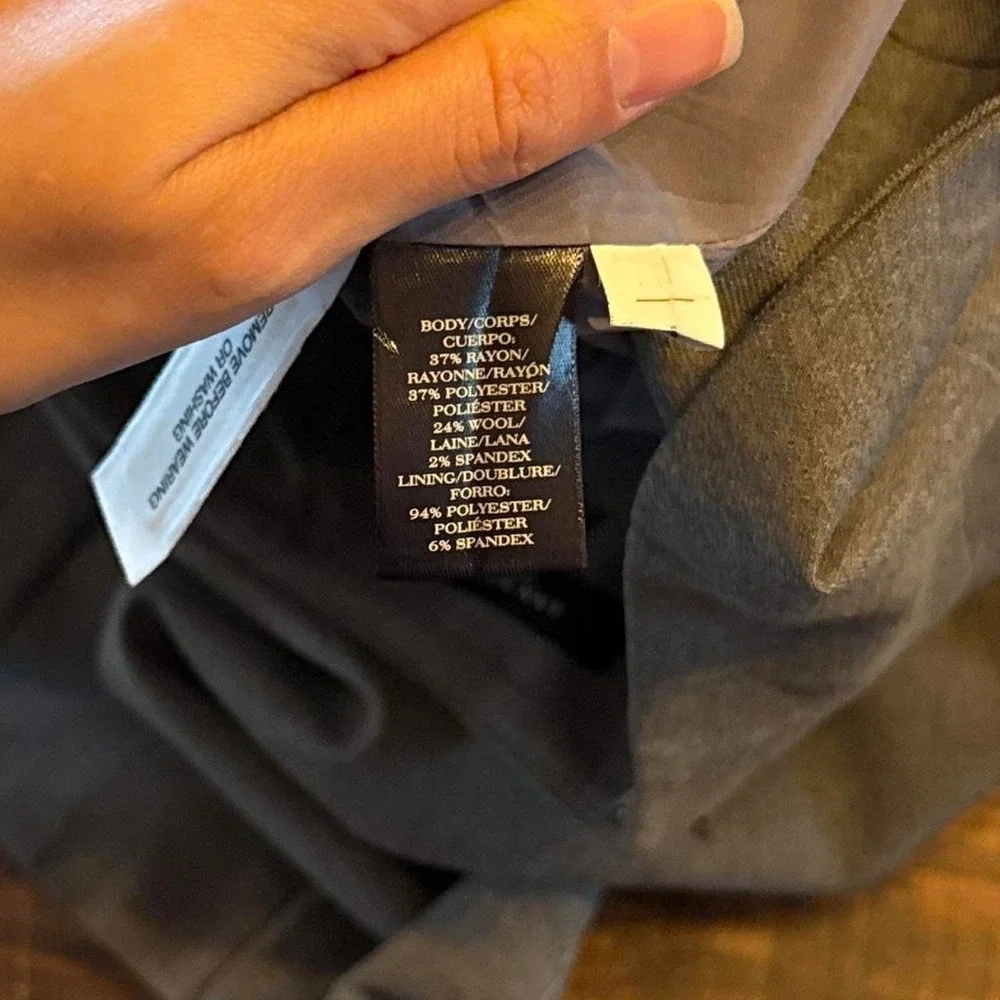 Ann Taylor A Line Gray Wool Blend Midi Skirt Women's Size 4